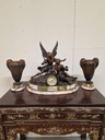 Fireplace clock and candlesticks 2 pcs